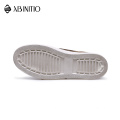 ABINITIO Custom Logo Lace Up High Top Genuine Leather Men Casual Sneaker